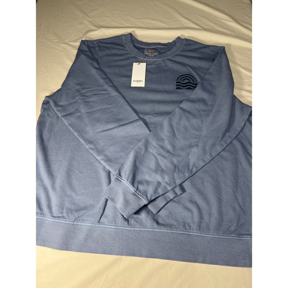 Goodfellow & Co Mens Pullover Sweatshirt Blue Waves Graphic Crewneck XXL - Picture 5 of 5